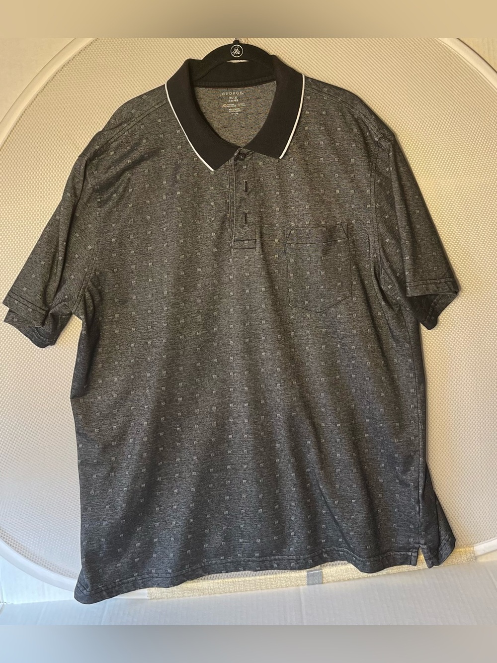George Black/White/Gray Classic Golf or Casual Polo Shirt (L/XL)